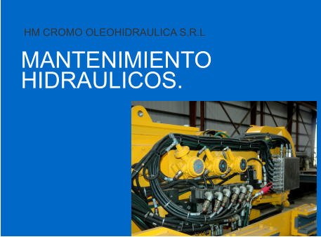 MANTENIMIENTO HIDRAULICOS. HM CROMO OLEOHIDRAULICA S.R.L